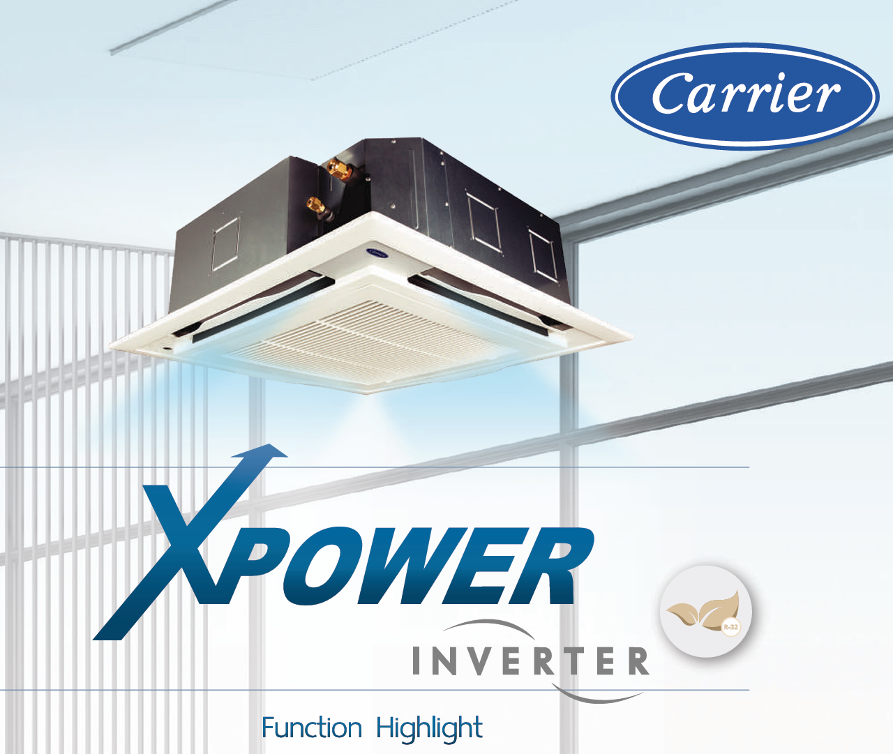 Carrier cassette type light commercial air conditioner